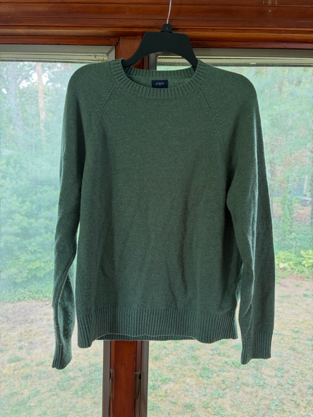 J. Crew Men's Crewneck Sweater in Forest Green